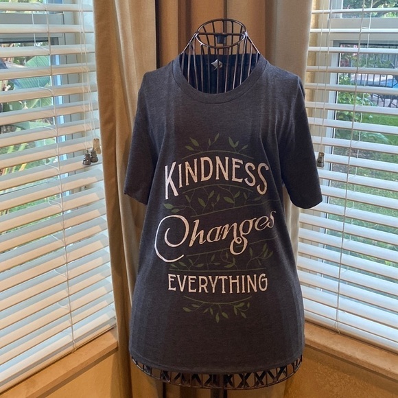Gray Unlock Hope Kindness changes everything Tee - Picture 2 of 5